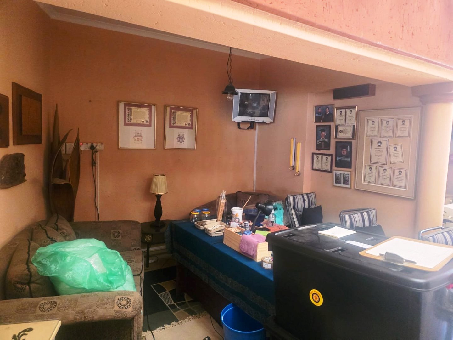 Three bedroom with bachelor flat for sale